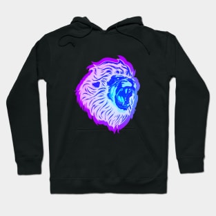 Ice Lion Roaring Hoodie